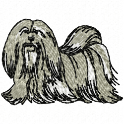 Dogs Embroidery Design 7